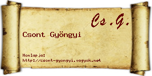 Csont Gyöngyi névjegykártya