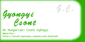gyongyi csont business card