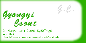gyongyi csont business card